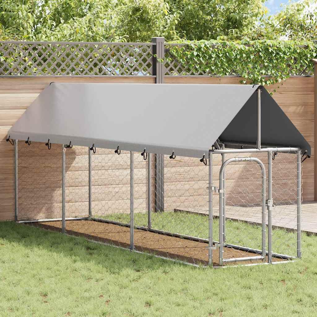 Chenil extérieur avec toit 400x100x150 cm