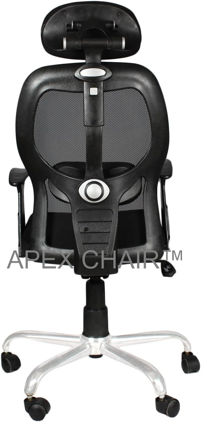 SAVYA HOME Apex Chairs Orion Chrome Base High Back Chair