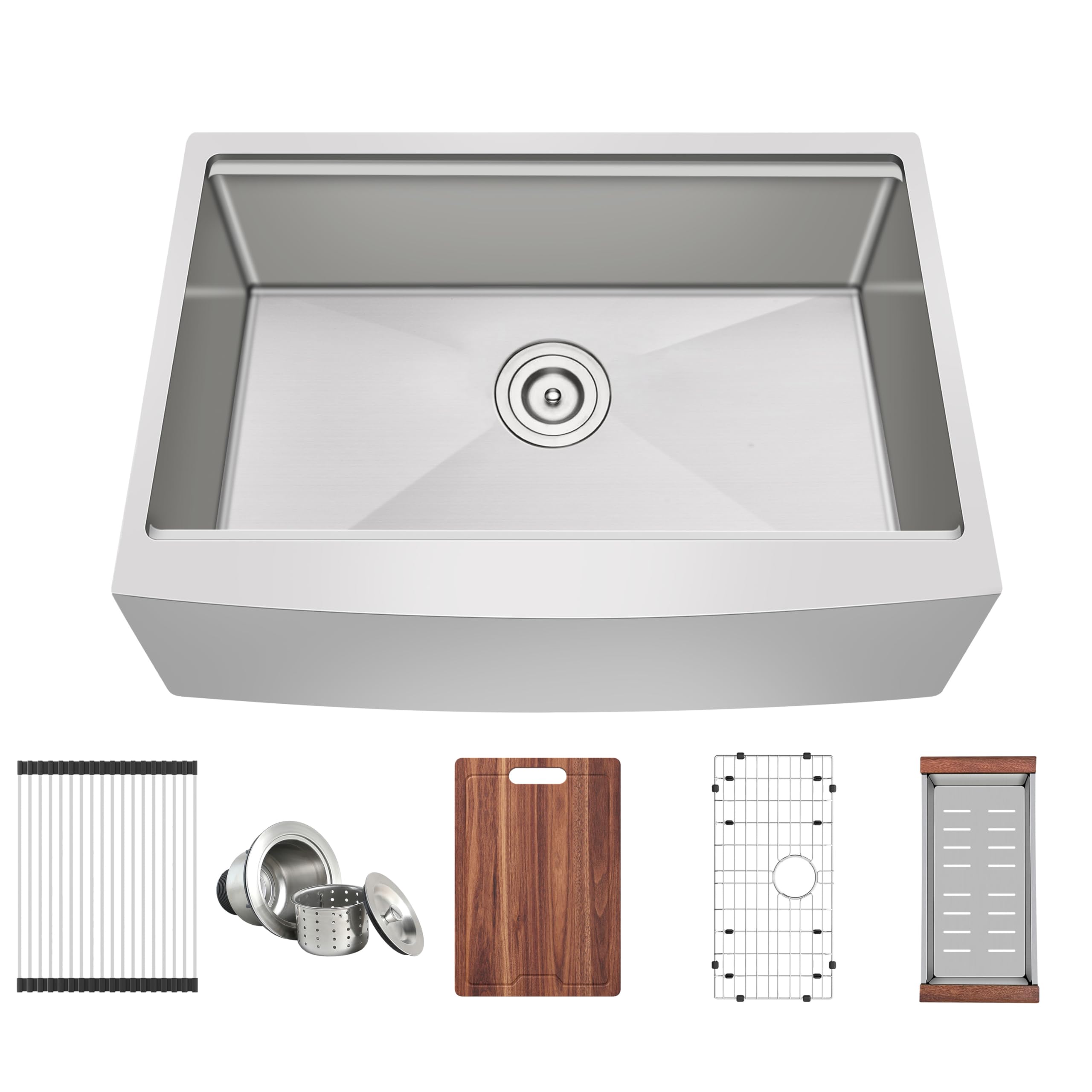 Blenzia 30 Inch Undermount Workstation Farmhouse Kitchen Sink 304