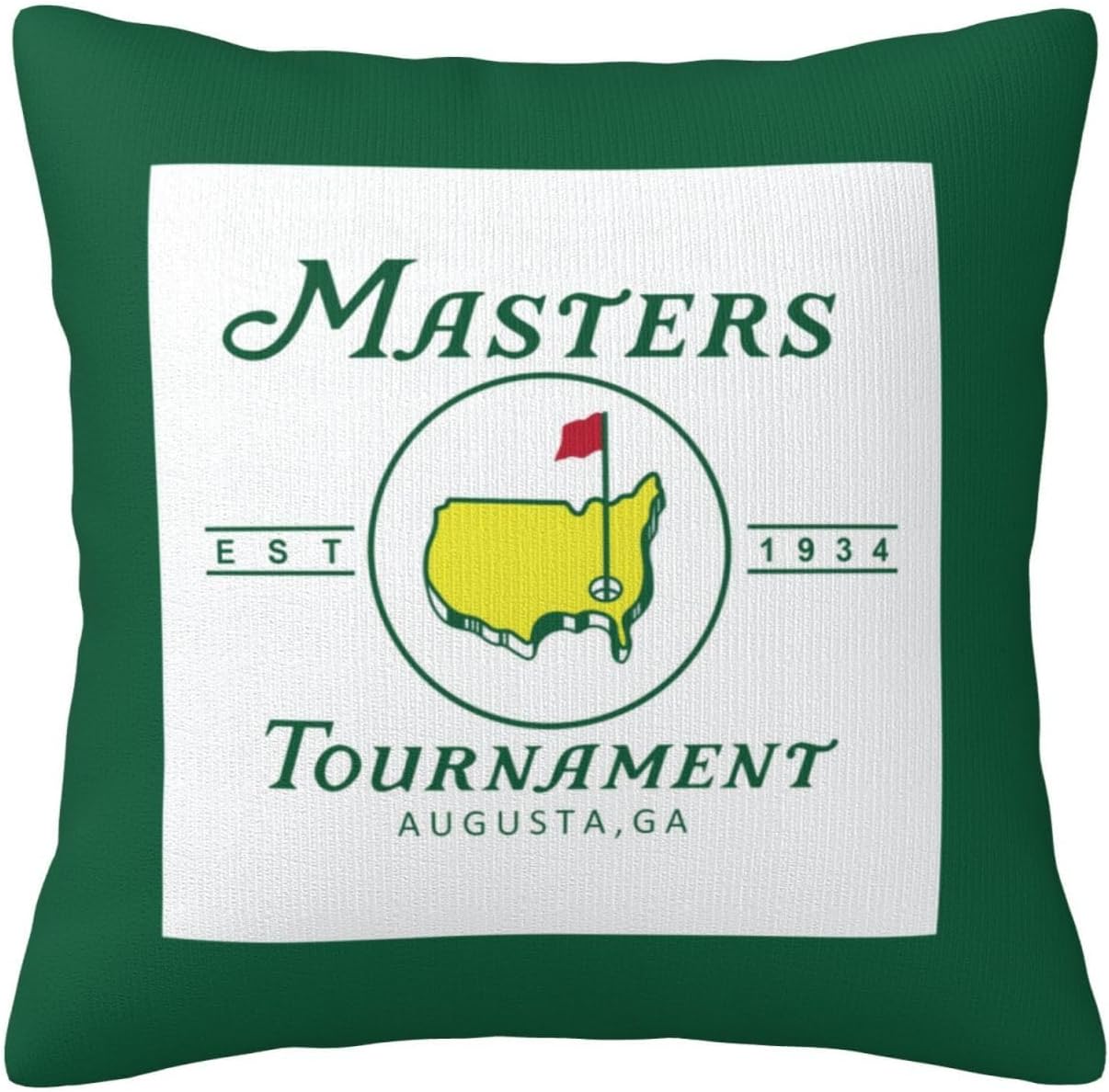 NLIEOPDANLIEOPDA 18"X 18"Inch Polyester Golf Tournament Pillow Cases Square Decor Car Bed Bedroom Sofa Soft Masters Throw Pillow Covers Home Decor Decorations for (Green)