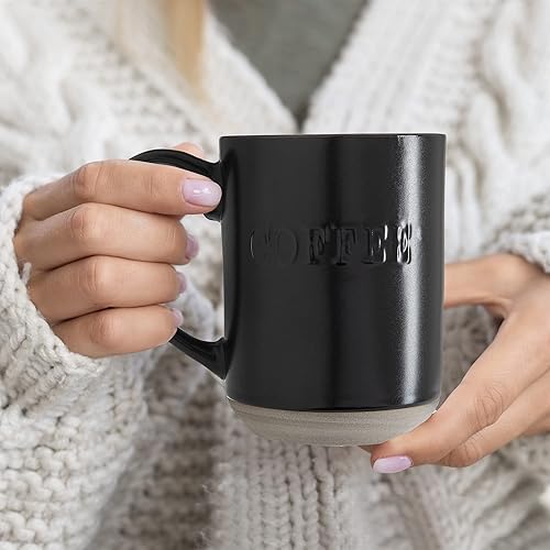 Miniatura 4 de Sheffield Home Juego de tazas de cerámica  4 tazas de café grandes de 18 onzas con asas para té, latte, capuchino, leche y chocolate caliente. Apto