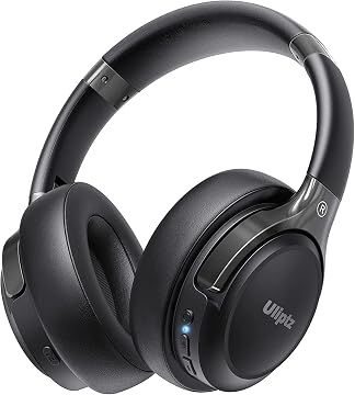 Uliptz Auriculares Inalámbricos Bluetooth, 65 Horas de Reproducción, 6 Modos de Sonido EQ, Auriculares Inalámbricos Diadema Estéreo HiFi con Micrófono, Audifonos Bluetooth 6.0 para PC/Teléfono