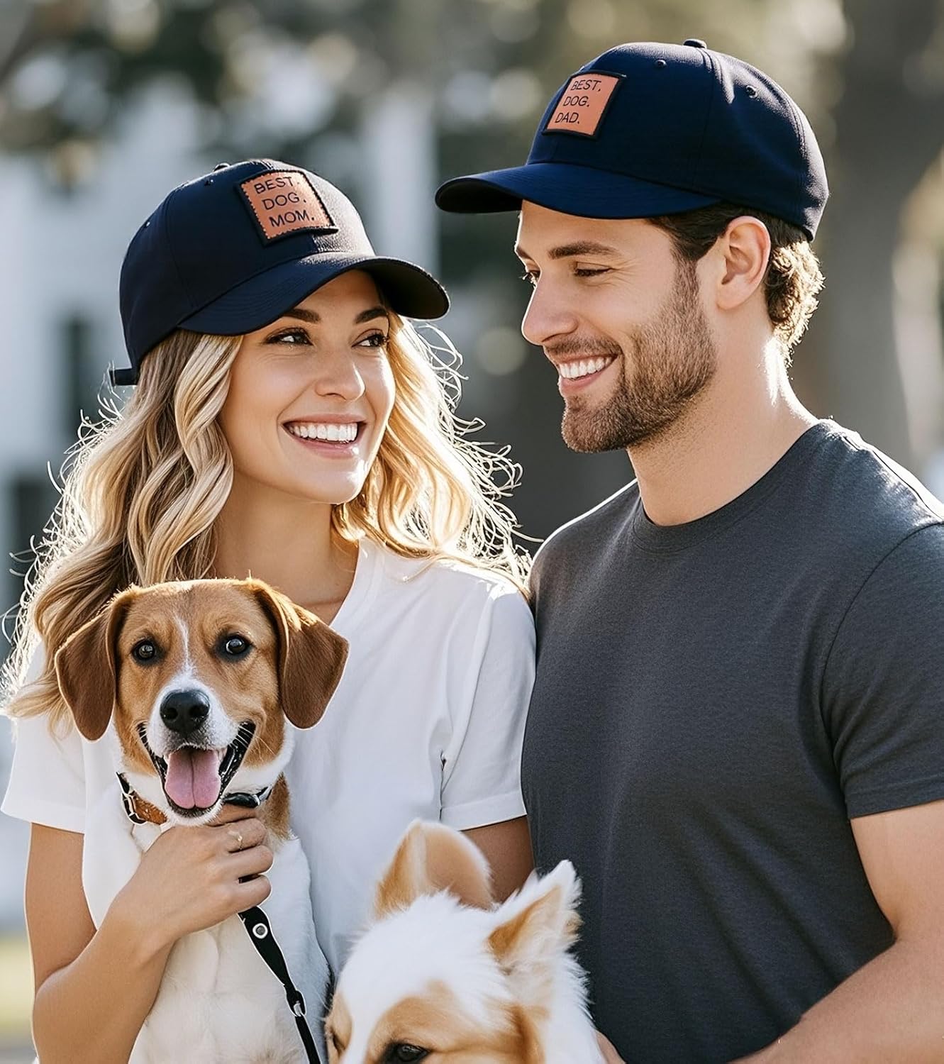 Best Dog Dad Hat for Men, Fathers Day & Birthday Gifts, Adjustable Cotton Baseball Cap with Leather Patch Black - Image 5