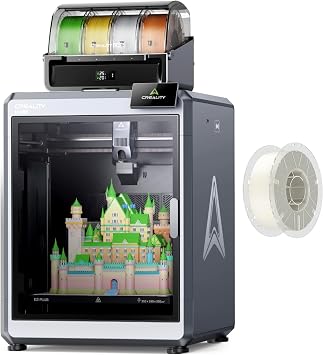 Creality K2 Plus Combo 3D Printer, Multi Color Printing with New CFS Bundle with Creality PLA Filament 1.75mm White 1kg