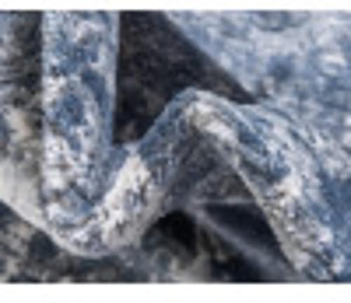 Miniatura 9 de Unique Loom Portland Collection - Alfombra Albany (2 pies 2 pulgadas x 8 pies, color azulgris)