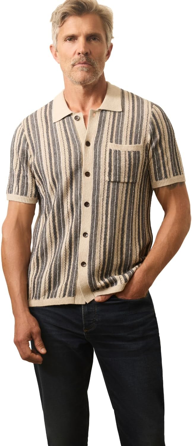 Faherty Men's Short Sleeve Sweater Shirt