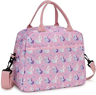 Lunch Bag for Girls, Insulated Lunch Box Bag Cute Unicorn Thermal Lunch Tote with Removable Shoulder Strap, VONXURY