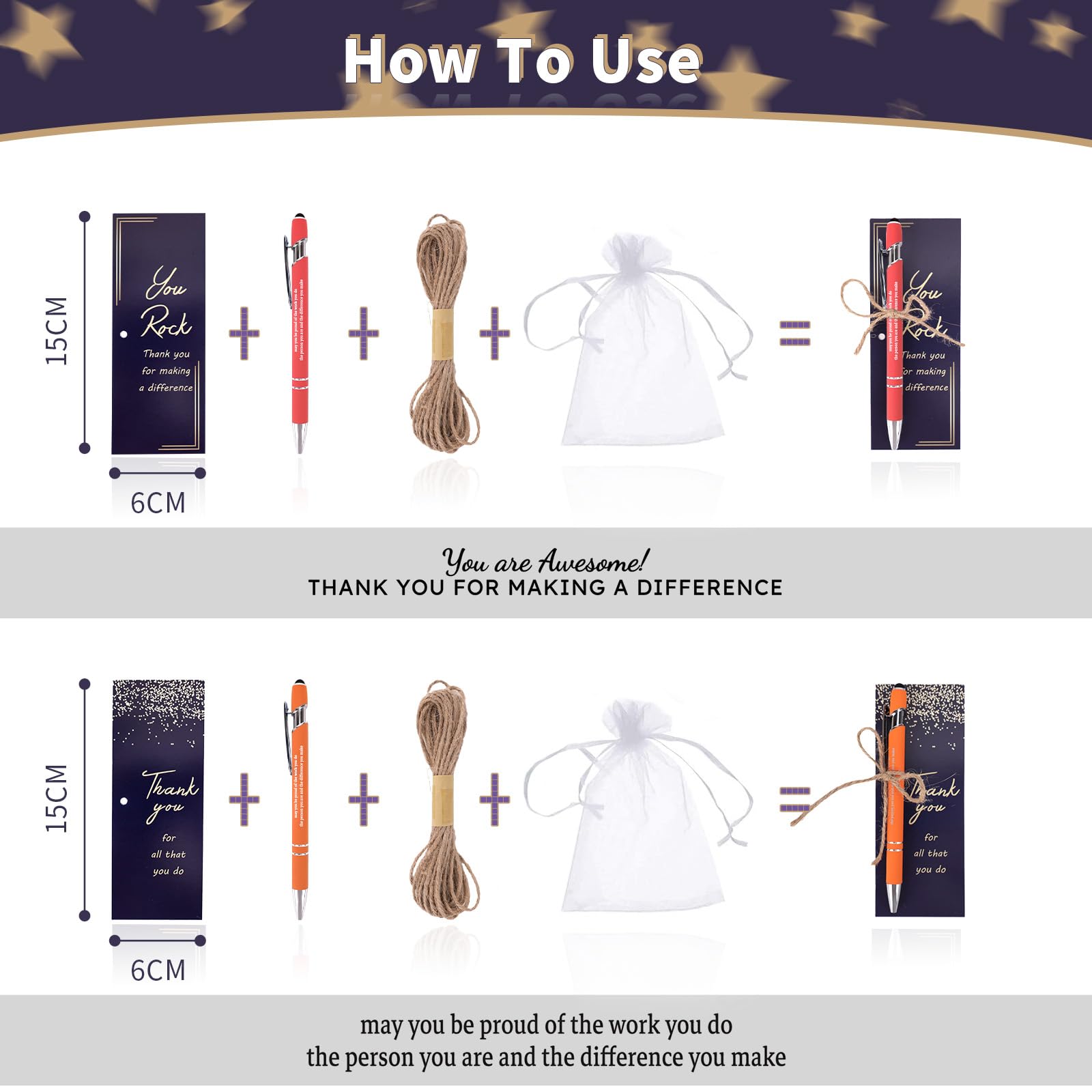 Hestya Cadeau Départ Pour Collègues Porte-Clés Merci Pour Tout Carnet à