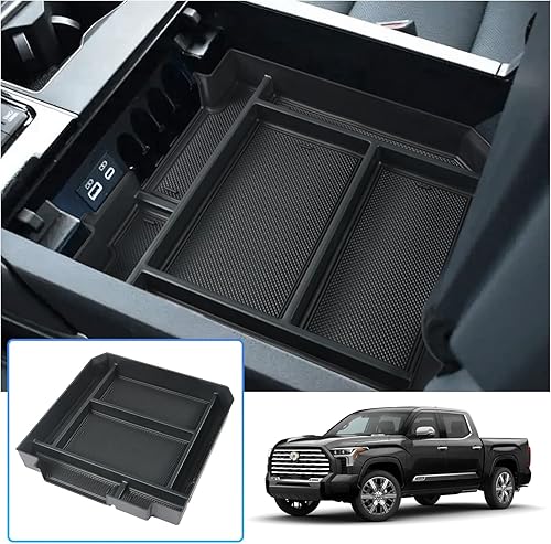 Miniatura 2 de BIXUAN Organizador de reposabrazos Tundra 2023 2022, bandeja organizadora de consola central para Toyoota Tundra 2022 2023, caja de almacenamiento