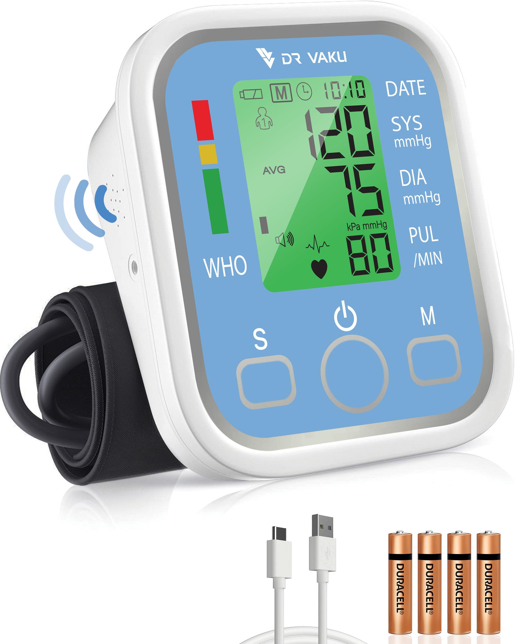 DR VAKU® BP Monitor Fully Automatic Blood Pressure Machine to Check Digital Accurate Level for Home Monitoring Device with Talking Function,Large Display + Cuff Kit Best Accurate Apparatus Measurement-image-34