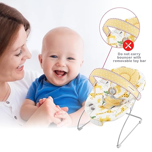 Miniatura 7 de Gorila para bebé, asiento inflable para bebés con música y vibraciones, balancín para recién nacidos en interiores y exteriores, 0-6 meses, hasta 20