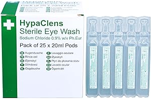 Hypaclens Single-Use Eye Wash Pods: Emergency Sterile First Aid for Eye Care