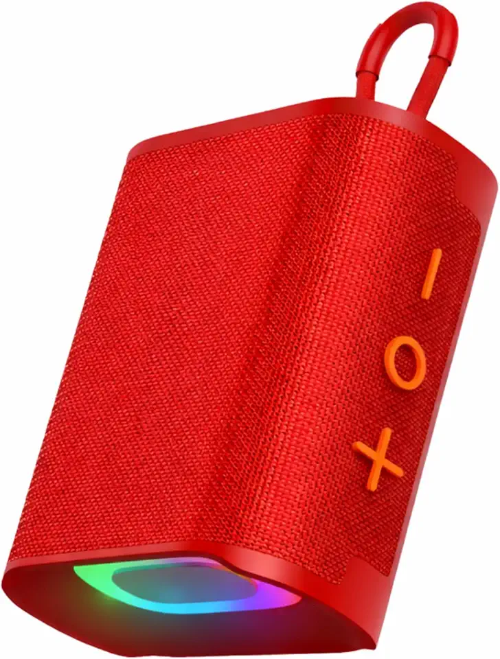Caixa de Som Pequena Bluetooth Go 4 Pro 20W, Portátil, Super Bass,À Prova d'Àgua, IPX5, LED RGB USB/TF.Ideal Para Músicas,Festas,Esportes e Uso Diário (Vermelho)
