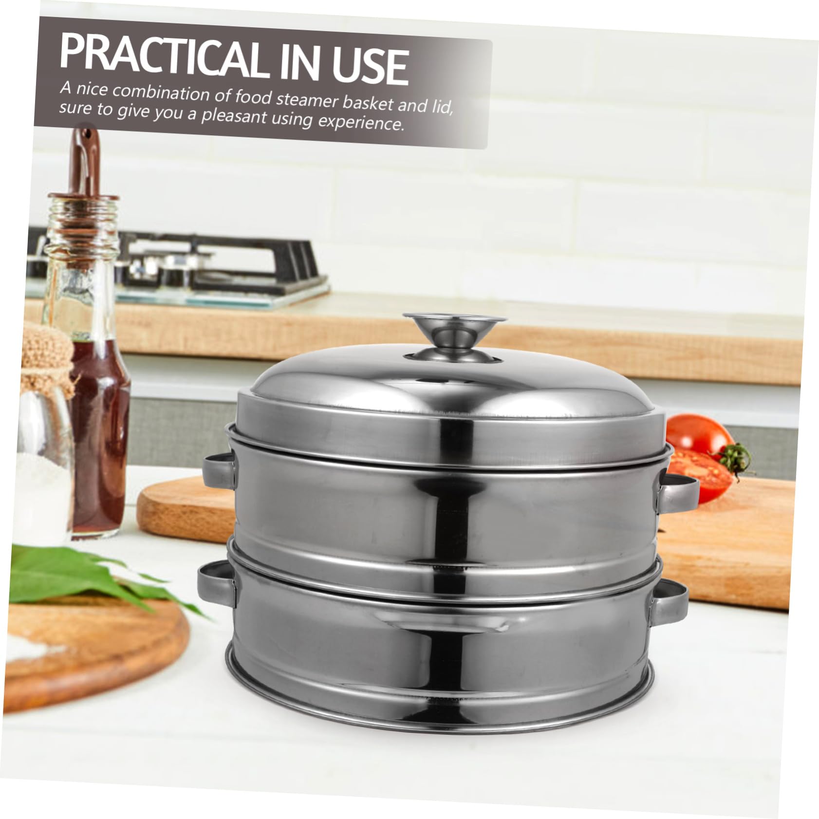 Edelstahl Dampfgareinsatz 1 Satz mit Deckel für Kochen