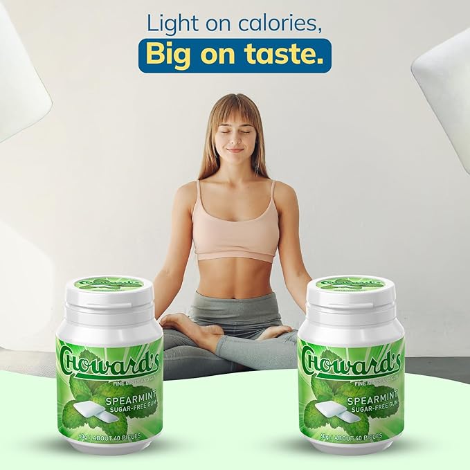 Chicle Sin Azúcar Sabor Menta Spearmint Choward's - Pack de 2 Botellas (80 Unidades) miniatura 6