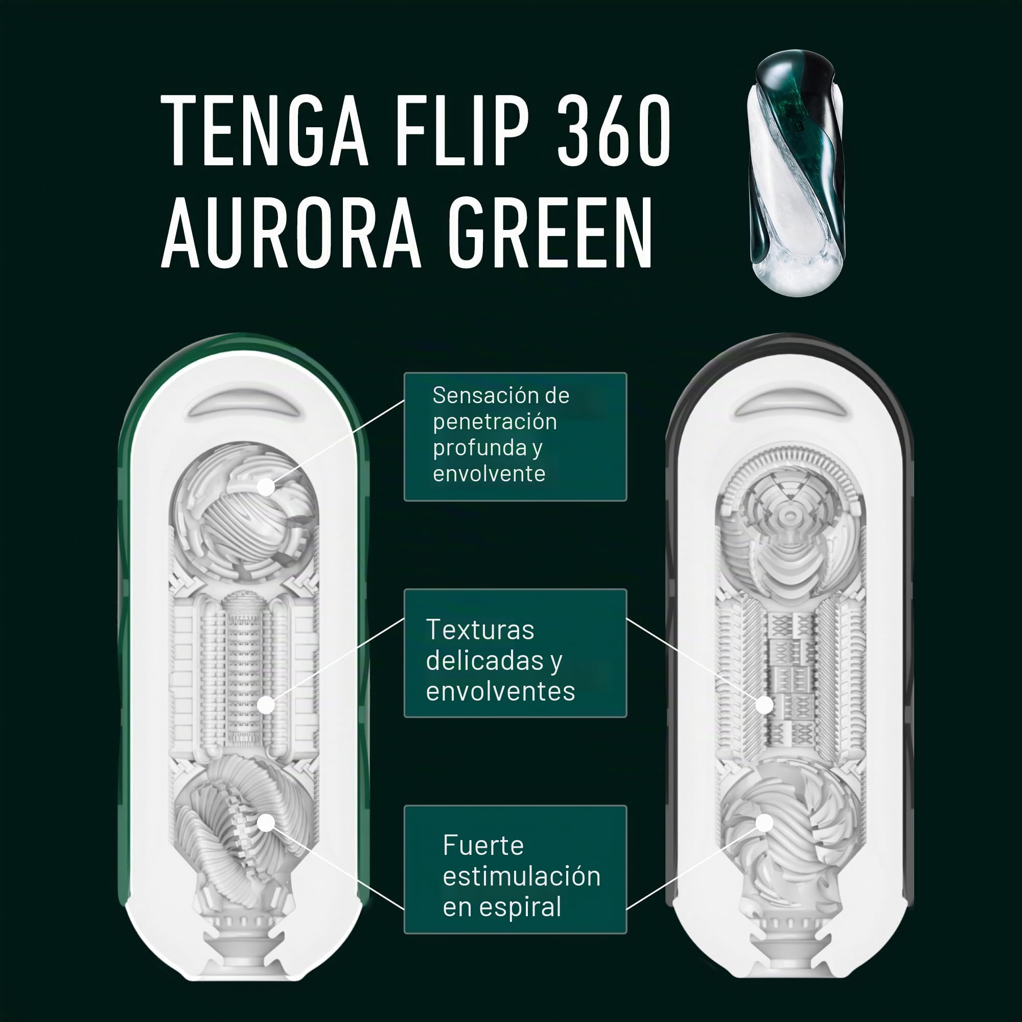 TENGA FLIP 360 AURORA GREEN