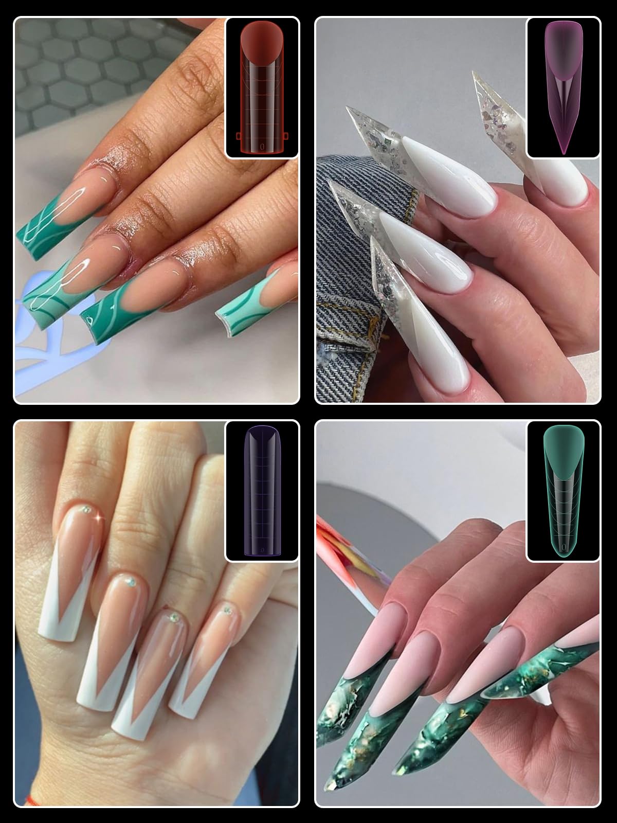 EBANKU 288 PCS Poly Gel Nail Forms - Image 2