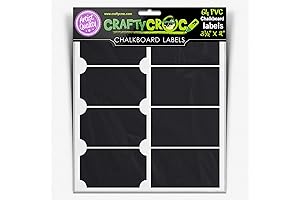 Crafty Croc Removable Chalkboard Labels, Pack of 64