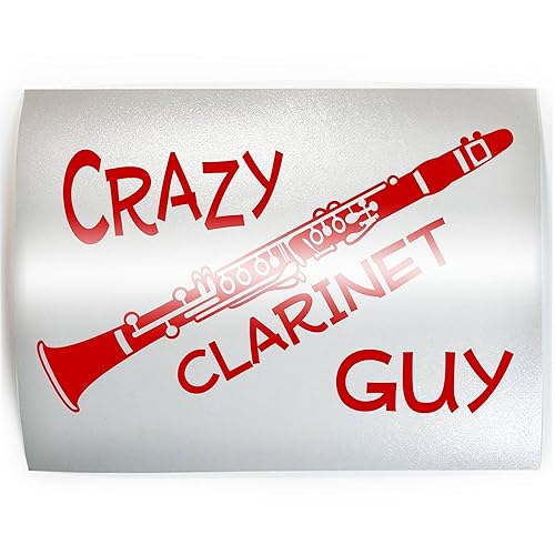 Miniatura 1 de CRAZY CLARINET GUY - PICK COLOR & SIZE - Instrument Play Woodwind Vinyl Decal Sticker D