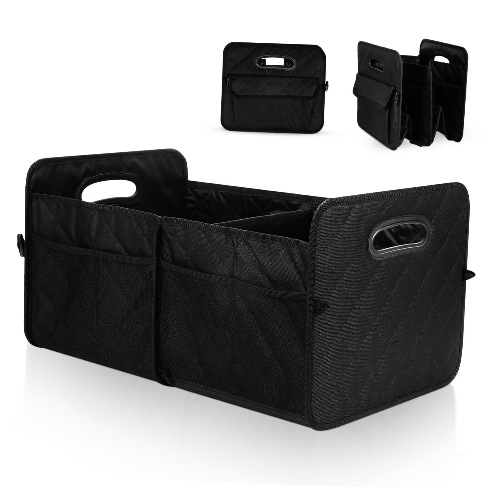 Abaodam Caja De Almacenamiento Maletero Para Coche y Suv Organizador De Maletero Organizador De Comestibles Para Viajes y Organización De Coche