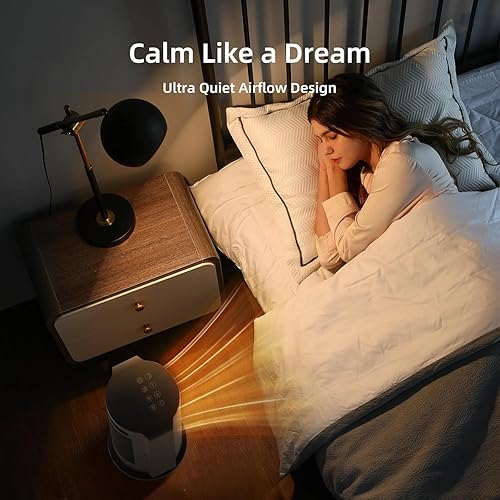 Miniatura 6 de Calentadores de espacio para uso en interiores Habitación grande, oscilación de 70, cerámica de calentamiento rápido eléctrico con termostato