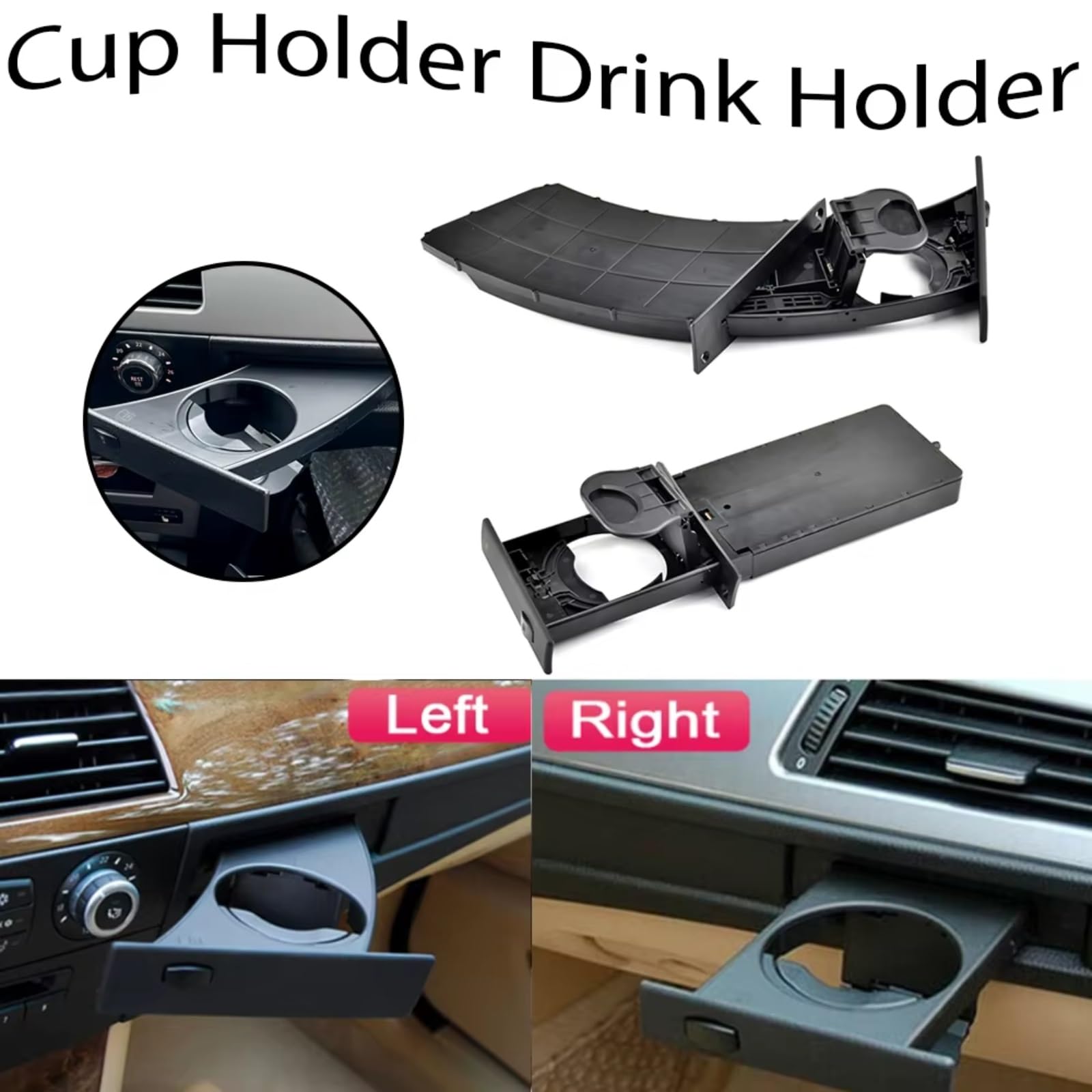 Auto Innenraum Zubehör Compatibile Con BMW Per 535 2008-2010 545 2004 2005 550 Per M5 2006-2010 Accessori Portabevande Per Tazza Acqua Anteriore Per Auto 51459125622