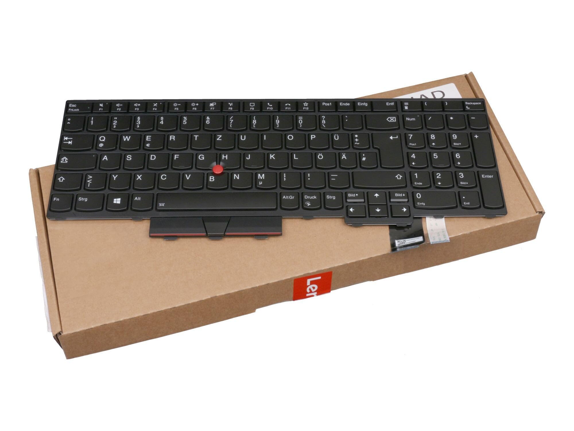 Lenovo 5N20X22927 Original Tastatur DE (deutsch) schwarz mit Backlight und Mouse-Stick für P15v Gen 2 (21A), ThinkPad P15v Gen 1 (20T), (21D8/21D9), T15p Gen 2 (21A), (20T), (21E), (21D)