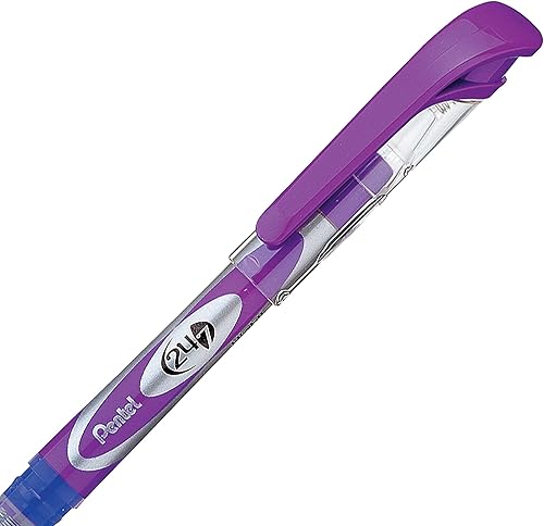 Miniatura 3 de Pentel Resaltador líquido con punta de cincel 24/7, tinta violeta, caja de 12 (SL12-V)
