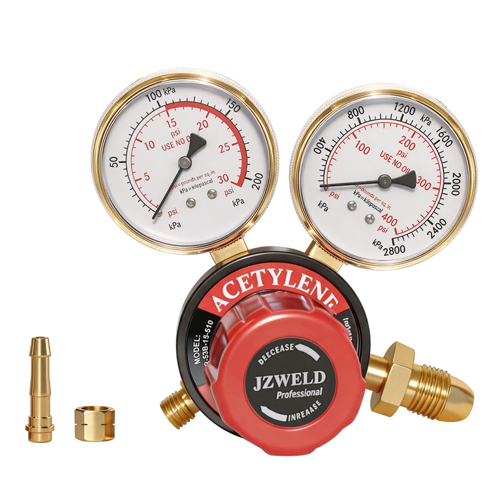 CGA510 Acetylene Regulators,B Size