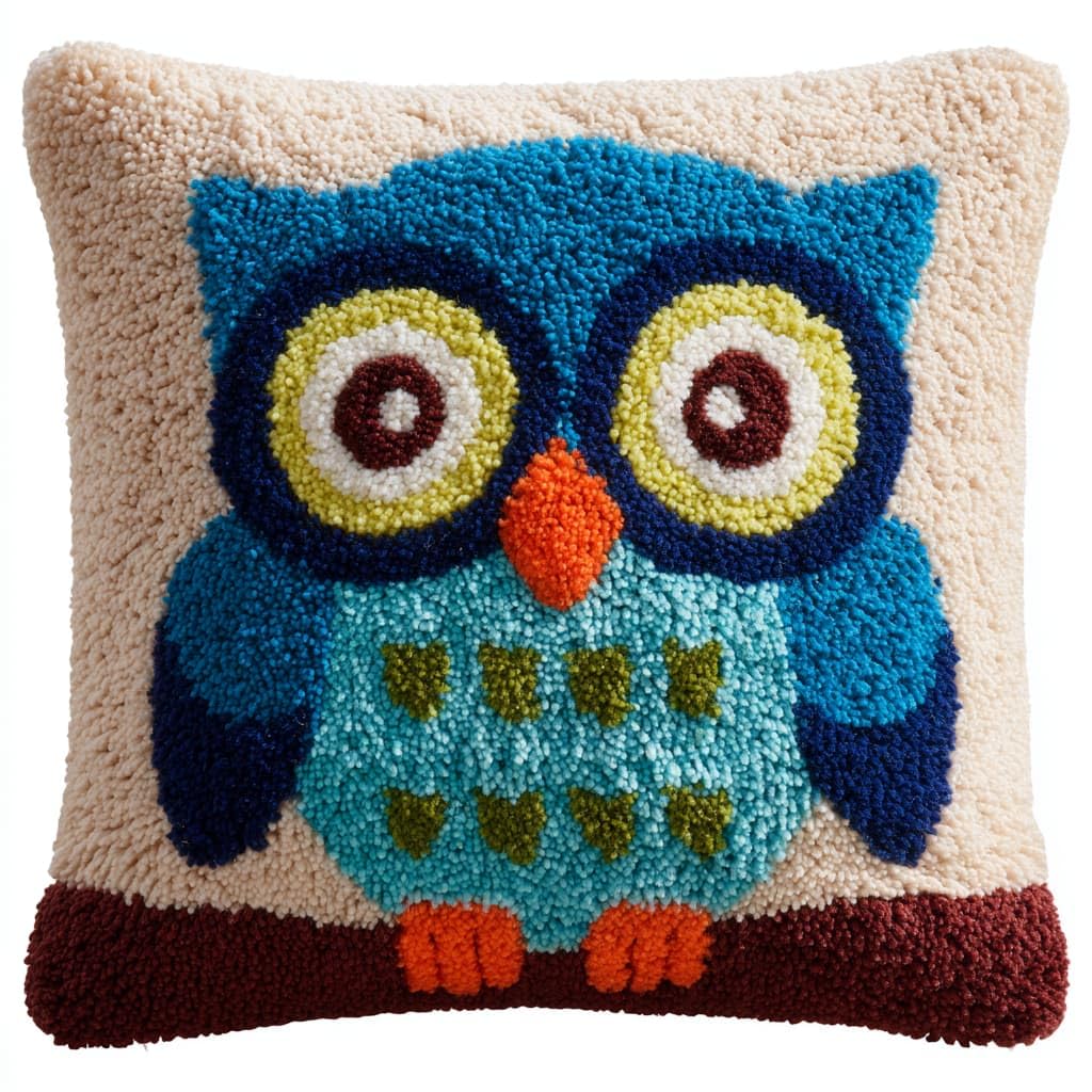 AxiangziK Latch Hook Pillow Craft Kit,owl