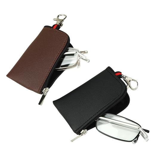 2 Pack Folding Reading Glasses Blue Light Blocking Pocket Readers