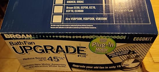 Broan-NuTone EC60KIT Bath Fan Upgrade Kit/Motor for Broan-NuTone ...