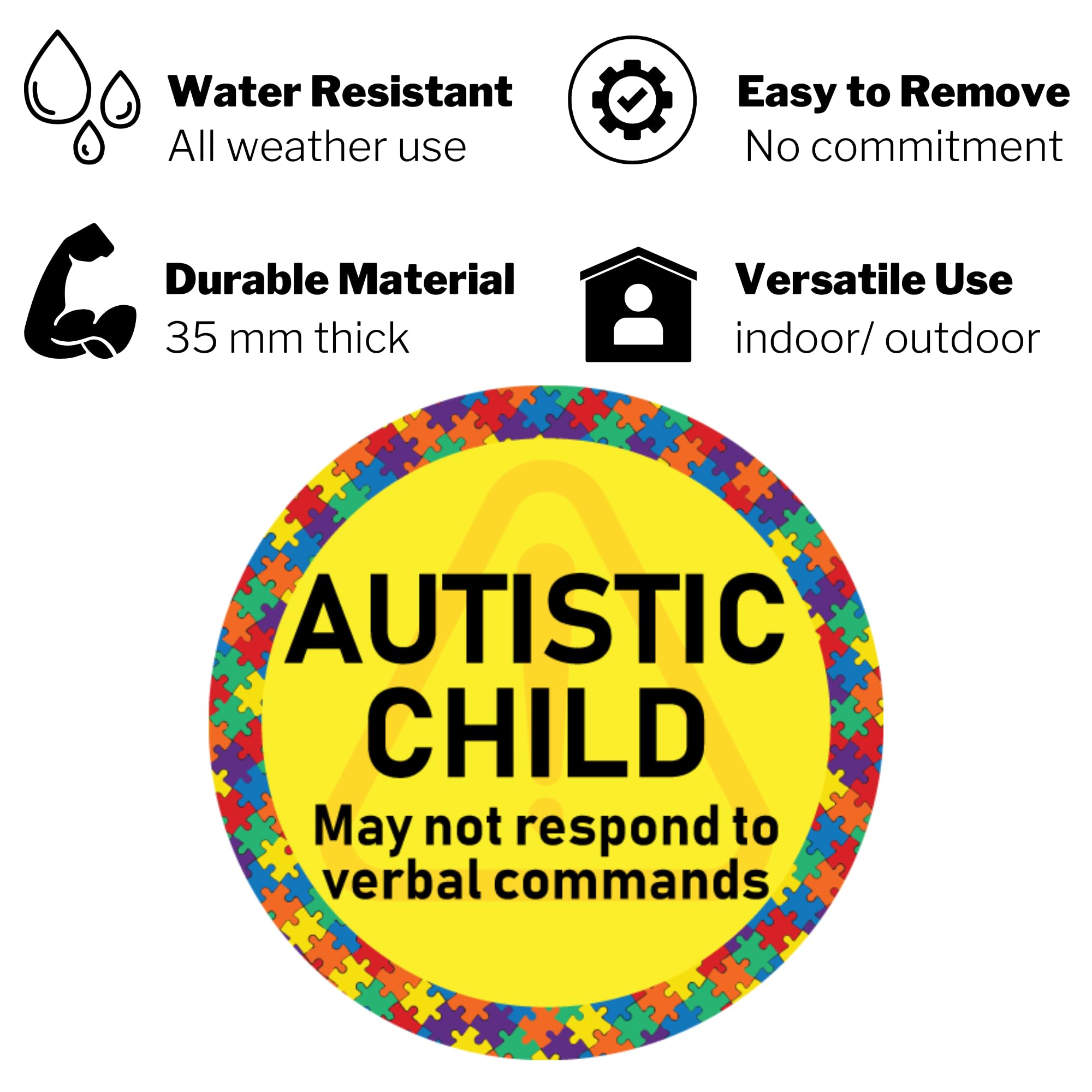 Autism Stroller For Big Kids Autism Alert Decals (2-Pack) - 3x4 ...