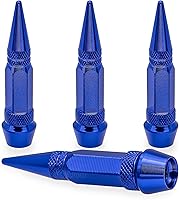 Vista 15 de 4 piezas de tapas de válvula de neumático con estilo púas, cubiertas de válvula de neumático universales de aleación de aluminio a prueba de polvo