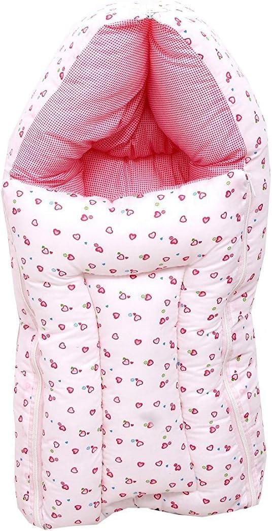FARETO First Kids Step 3-in-1 Baby Wrapper Sleeping Bag, 0-6 Months, Multicolour