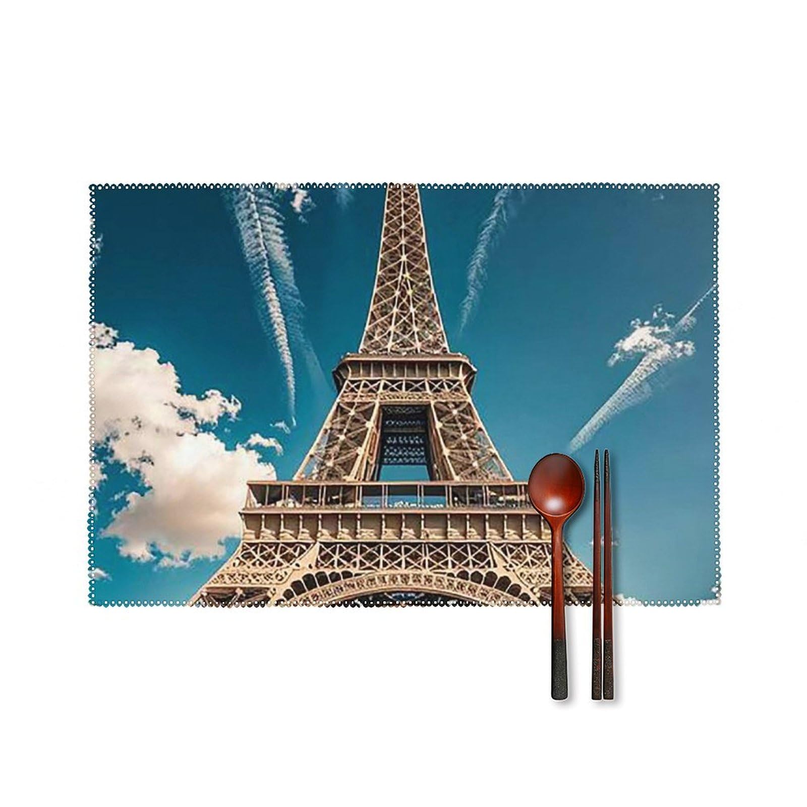 Sets de table faciles à nettoyer anti tache protection chaleur lot 4