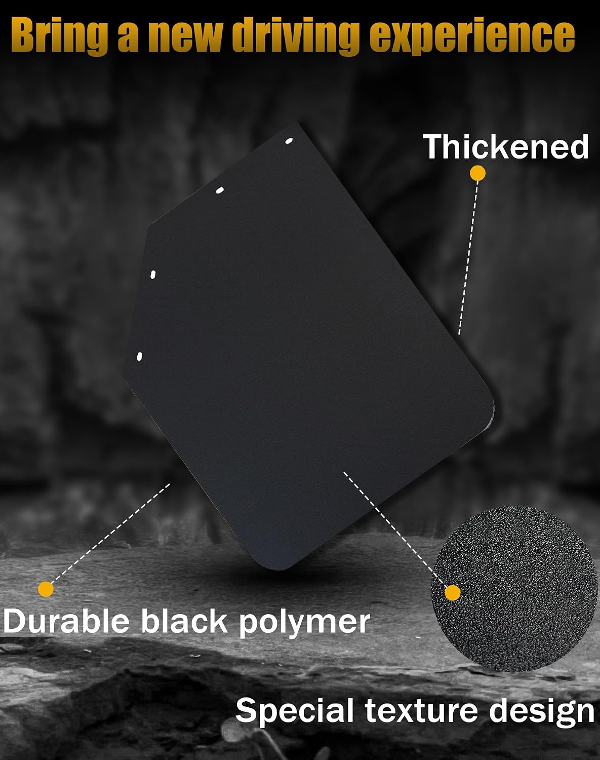 Semi Truck Mud Flaps 24"x30" Angled, Universal Heavy Duty Polymer MudFlaps for Semi Truck Tractor Trailer (2Pcs)