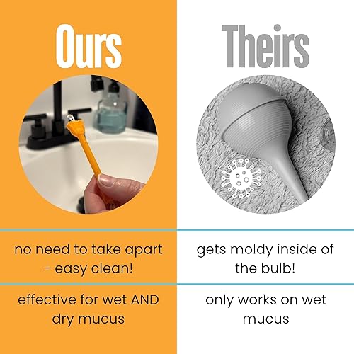 Miniatura 8 de oogiebear Aspirador de bombilla el lechón seguro para la nariz del bebé  Aspirador nasal para bebés recién nacidos y niños pequeños  Chupón de nariz