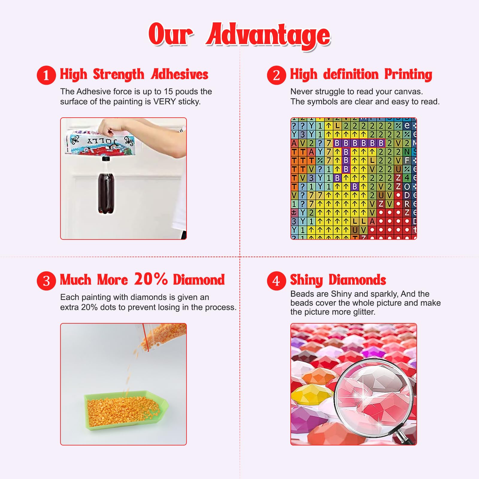 NAIMOER Gnomes Diamond Art Kits for Adults 5D Gnomes and Rabbit Diamond Painting Kits Happy New Year - Image 4