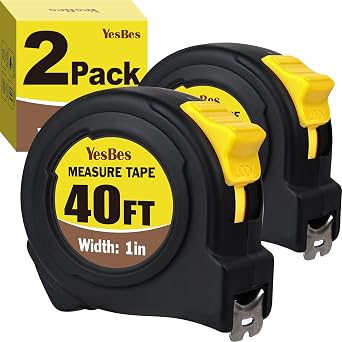 2 Pack Tape Measure 40 ft, Easy Read Measuring Tape Retractable, Measurement Tape 40 FT by 1 in