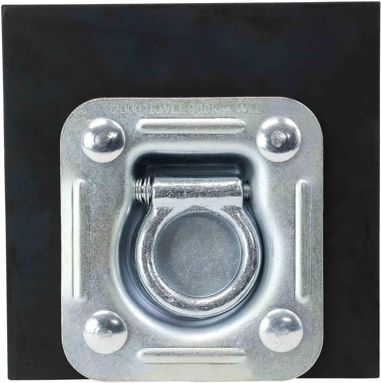 Mytee Products 12 Pack - Recessed Plate D-Ring, 6000 lbs Capacity, Tie-Down for Flatbed, Enclosed Trailers, Pickup Trucks