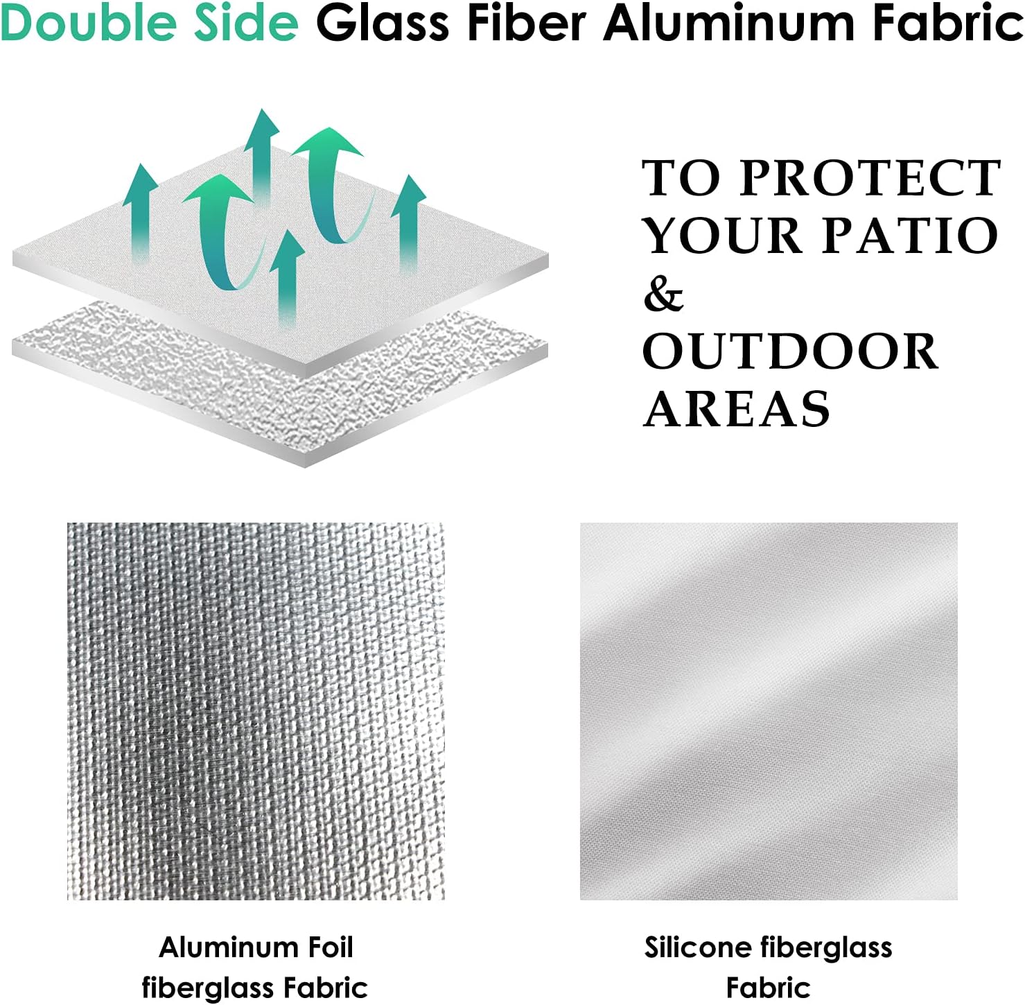24 Inch Fire Pit Mat for Under Fire Pit, Fireproof Grill Mat Round for Grass Wood Deck Protector,Double Sided Fire Resistant Mat with Aluminum Foil for Outdoors