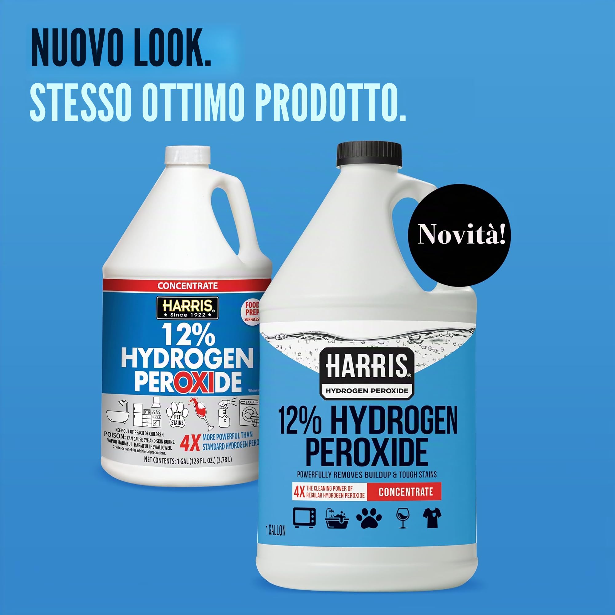 HARRIS 12 Perossido di idrogeno concentrato per uso alimentare, per cucina, bagno, lavanderia, casa e giardino, 3,6 g