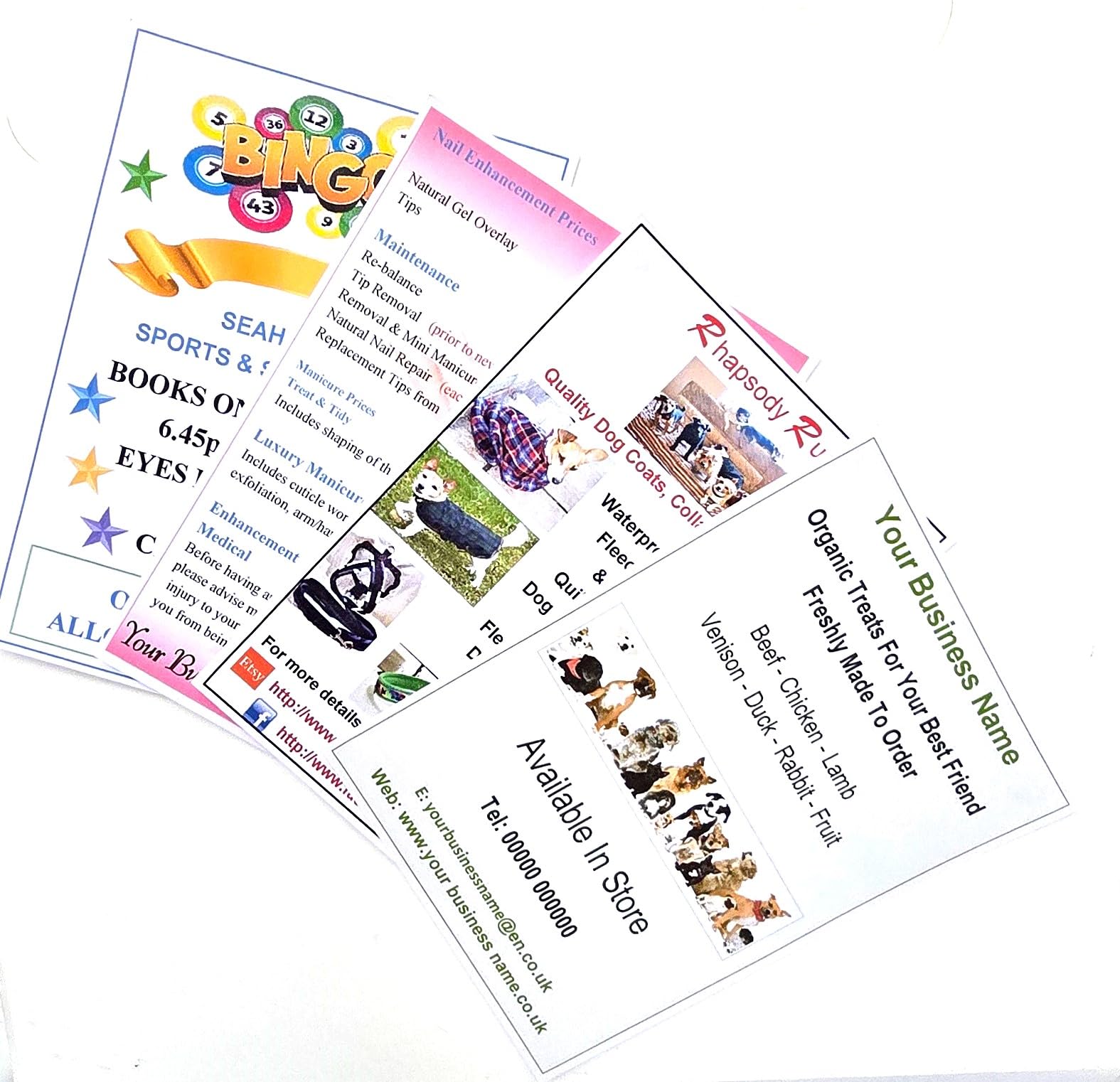 200-300 x A5 Leaflets/Flyer's Personalised, Designed & Printed To Your Specifications. Size Approx A5 (21cm x 15cm).