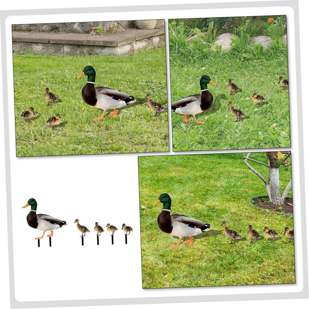 Yard Ornament Acrylic Stake Duck Garden Stake Ground Inserted Decor Yard Garden Sign