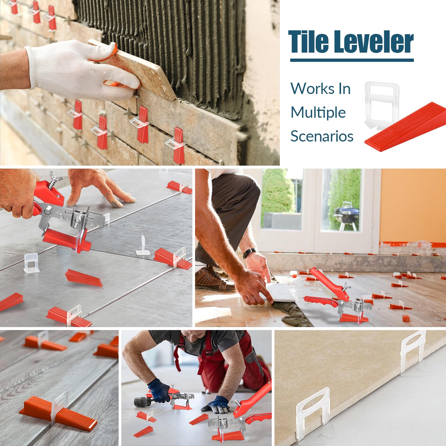 Kit Livellamento Piastrelle Professionale - 700 Pezzi Con Cunei E Distanziatori 2mm Per Pavimenti E Pareti - Foto 7