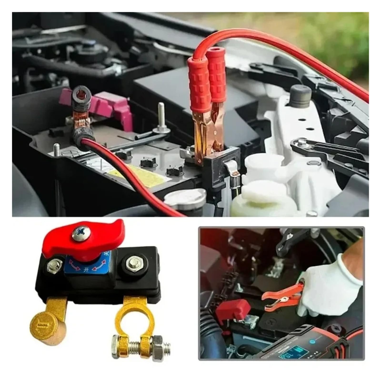 12 V/24 V Rotatable Battery Disconnect Switch, zabezpieczenie przed wyciekiem, do samochodów ciężarowych, kamperów, łodzi (A)