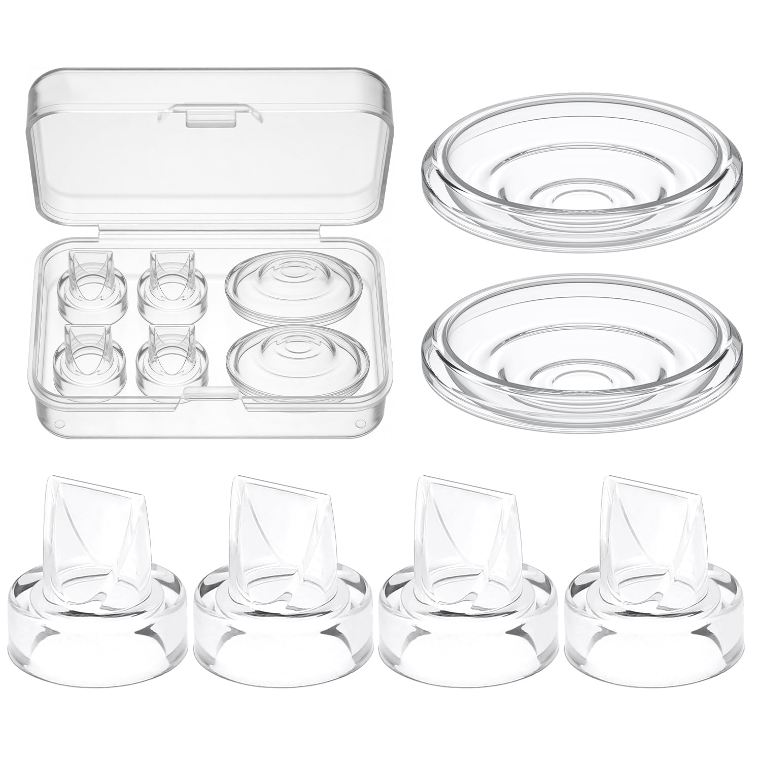 S9 Pro / S12 Pro Entenschnabelventil & Silikonmembran Ersatzteile kompatibel mit Momcozy tragbarer Milchpumpe – BPA-frei Lebensmittelechtes Silikon Zubehör (6er-Pack: 4 Ventile + 2 Membranen)