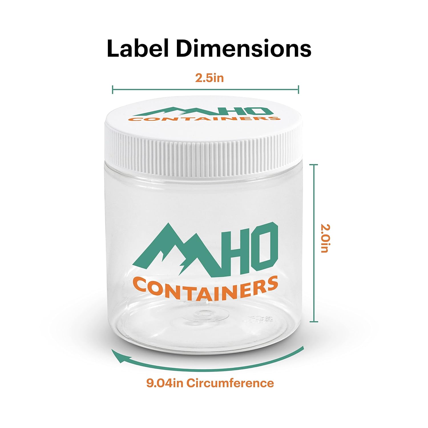 MHO Containers | Clear, Refillable PET Containers, White Screw-On Lid, BPA/Paraben Free - 8.45 fl oz (250mL) — Set of 12 : Home & Kitchen