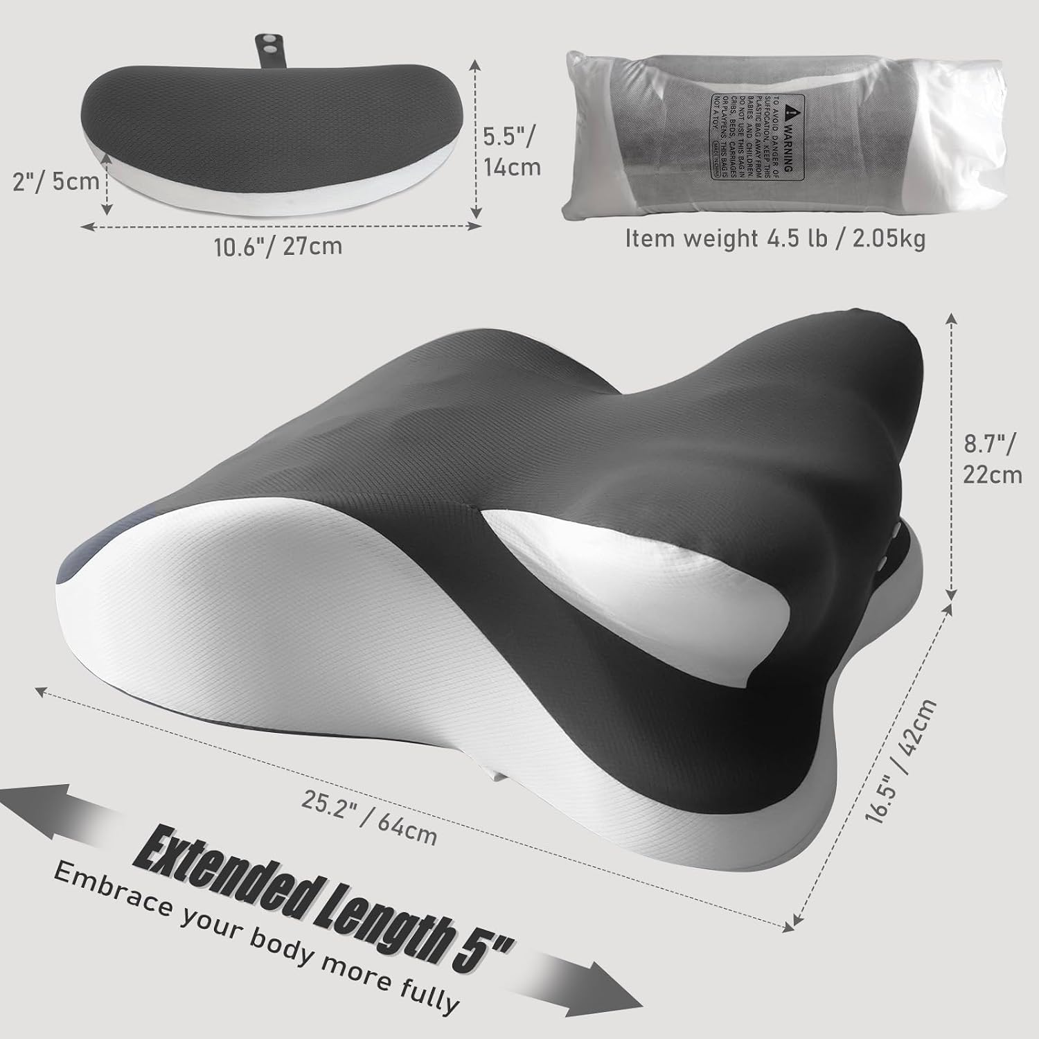 Intimacy Sex Wedge Pillow for Couples, Ergonomic Lumbar Back Support Pillow